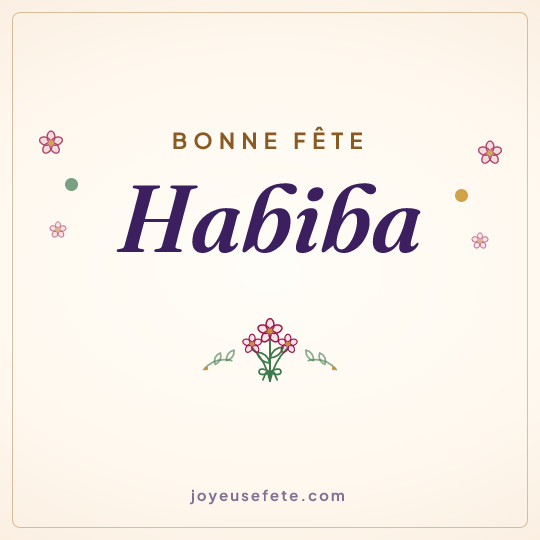 Image carrée « Bonne fête Habiba » pour WhatsApp