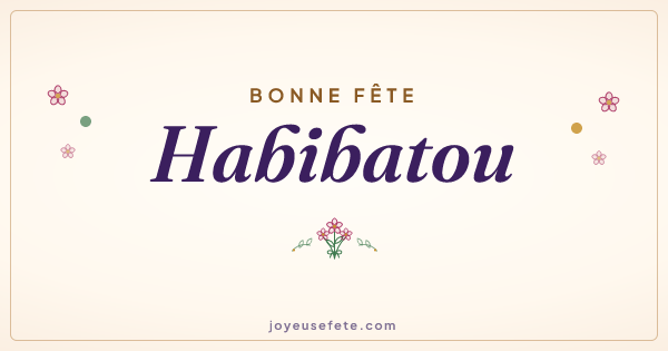 Image « Bonne fête Habibatou » au format large