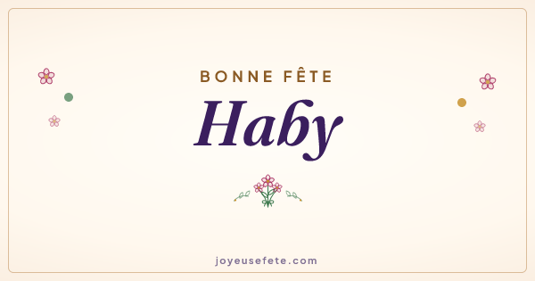 Image « Bonne fête Haby » au format large