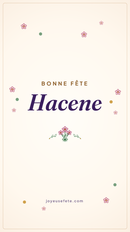 Image « Bonne fête Hacene » au format story