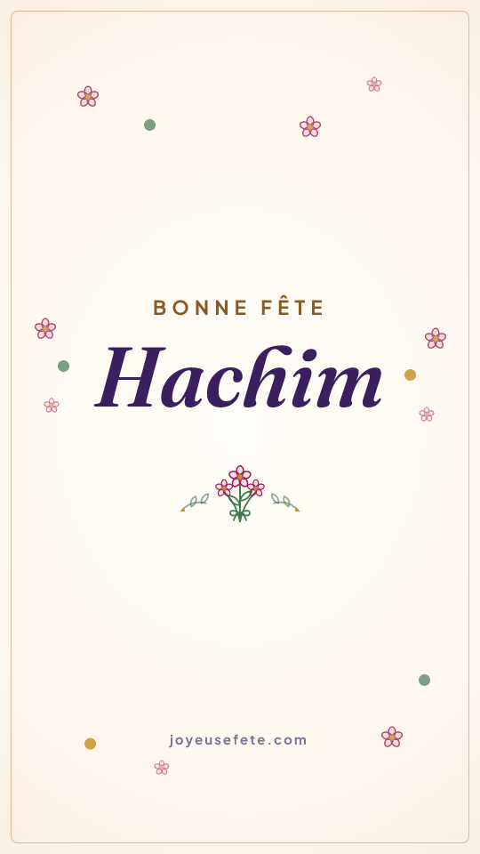 Image « Bonne fête Hachim » au format story