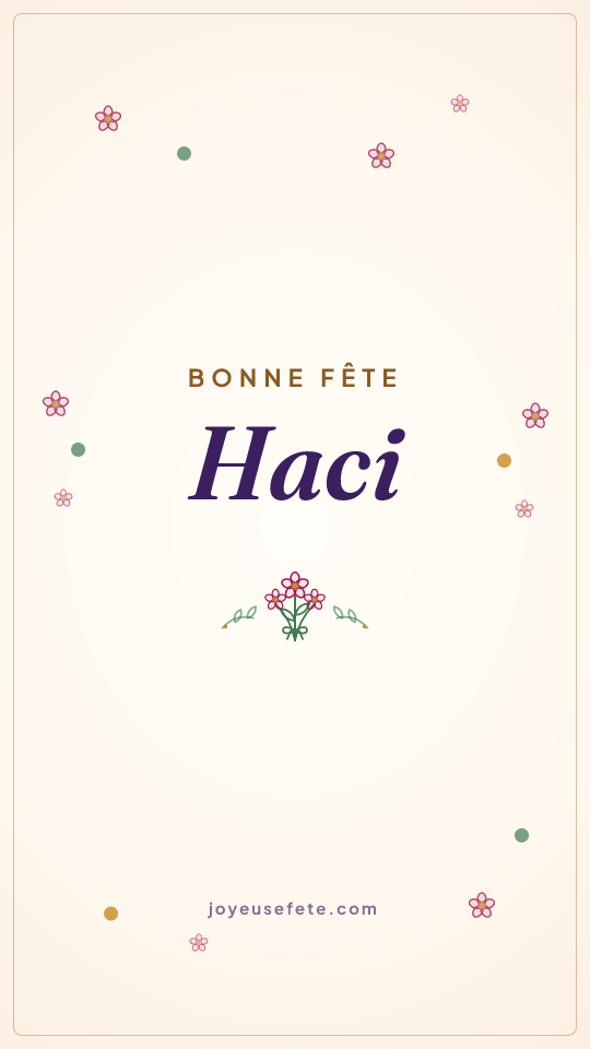 Image « Bonne fête Haci » au format story