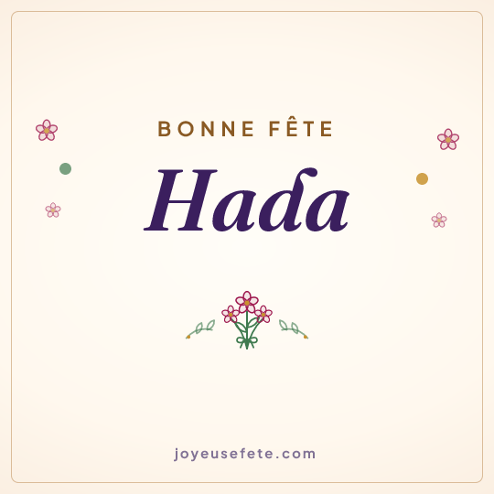 Image carrée « Bonne fête Hada » pour WhatsApp