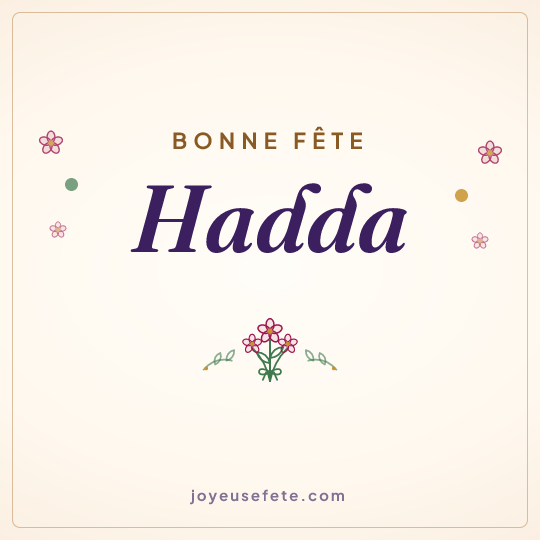Image carrée « Bonne fête Hadda » pour WhatsApp