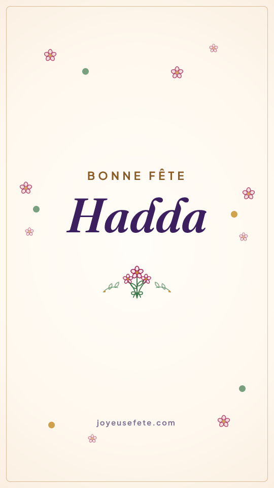 Image « Bonne fête Hadda » au format story
