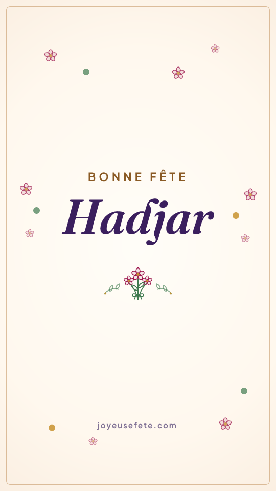 Image « Bonne fête Hadjar » au format story