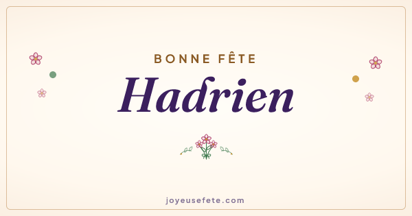 Image « Bonne fête Hadrien » au format large