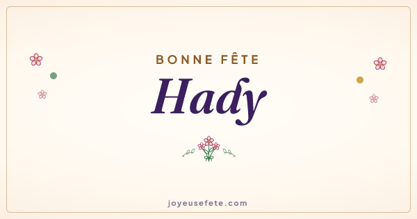 Image « Bonne fête Hady » au format large