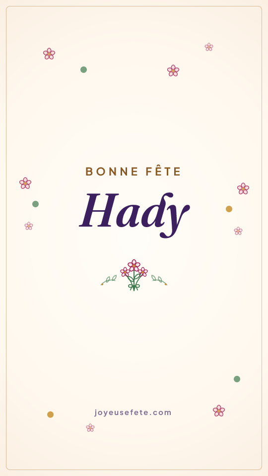Image « Bonne fête Hady » au format story