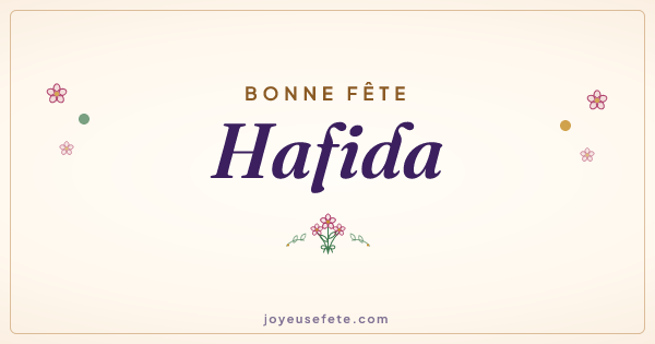 Image « Bonne fête Hafida » au format large