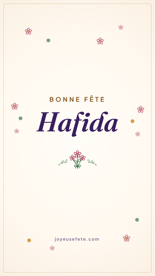 Image « Bonne fête Hafida » au format story