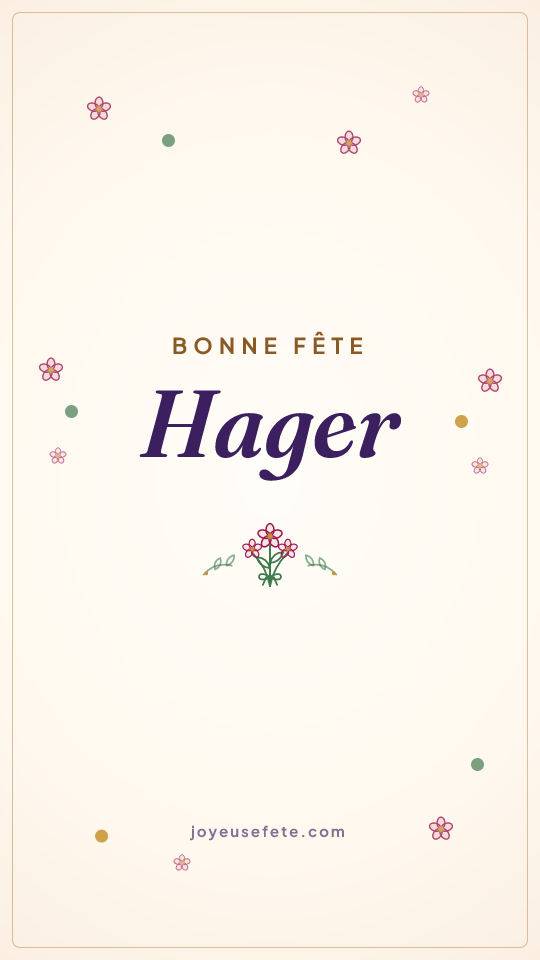 Image « Bonne fête Hager » au format story