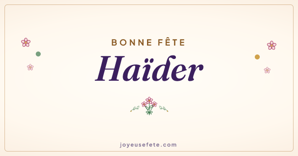 Image « Bonne fête Haïder » au format large