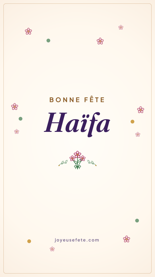 Image « Bonne fête Haïfa » au format story