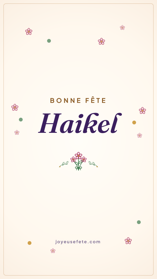 Image « Bonne fête Haikel » au format story