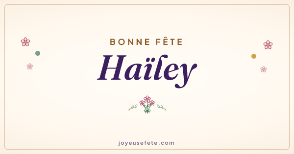 Image « Bonne fête Haïley » au format large