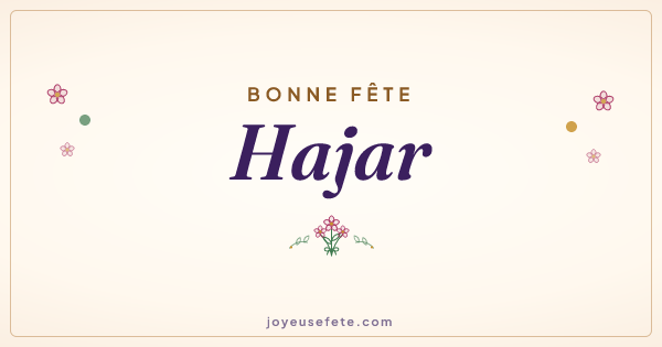 Image « Bonne fête Hajar » au format large