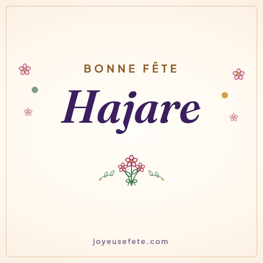 Image carrée « Bonne fête Hajare » pour WhatsApp