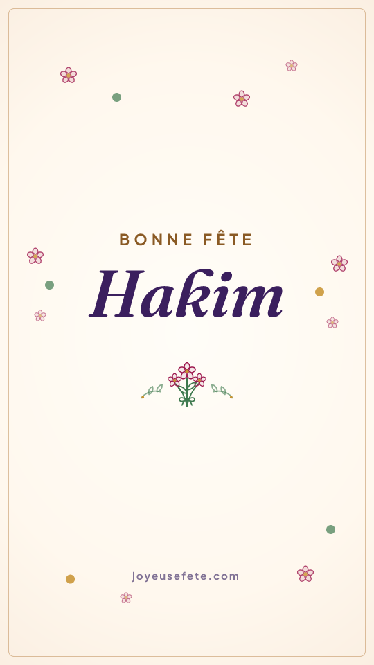 Image « Bonne fête Hakim » au format story