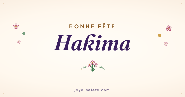 Image « Bonne fête Hakima » au format large
