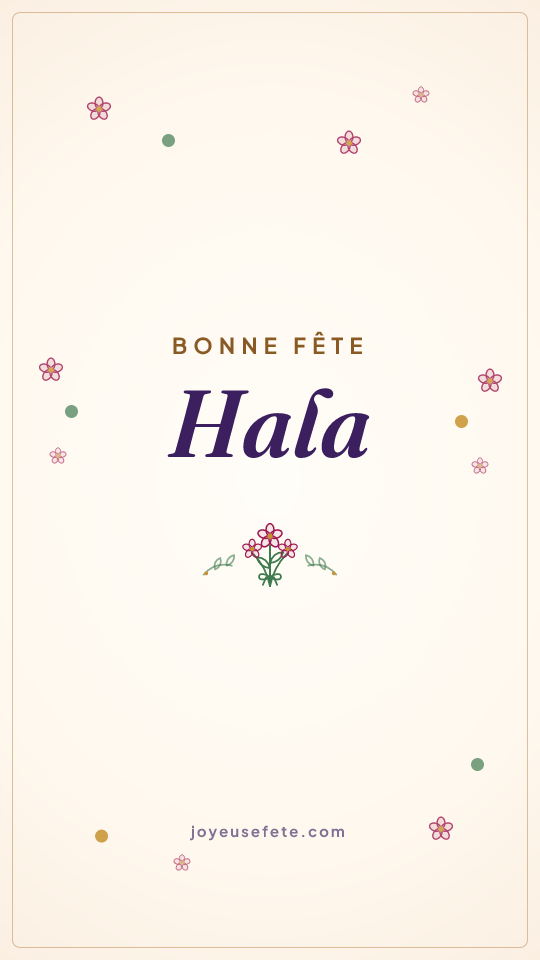 Image « Bonne fête Hala » au format story