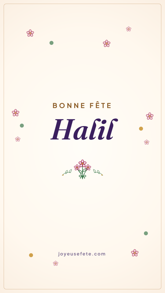 Image « Bonne fête Halil » au format story