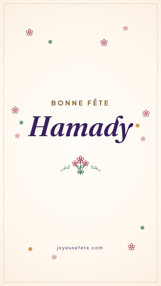 Image « Bonne fête Hamady » au format story