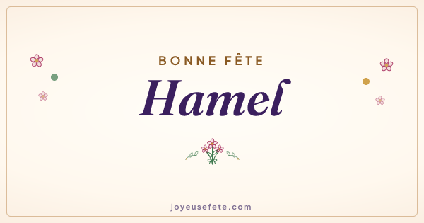 Image « Bonne fête Hamel » au format large