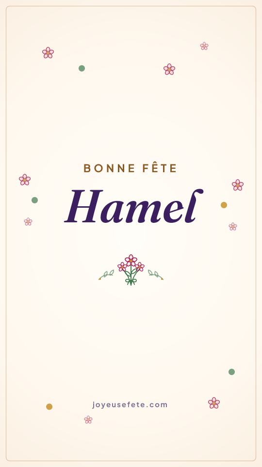Image « Bonne fête Hamel » au format story
