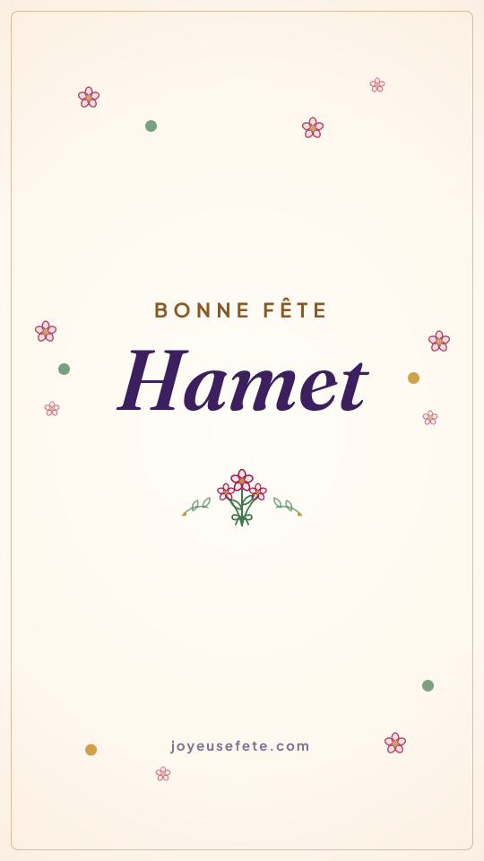 Image « Bonne fête Hamet » au format story