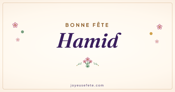 Image « Bonne fête Hamid » au format large