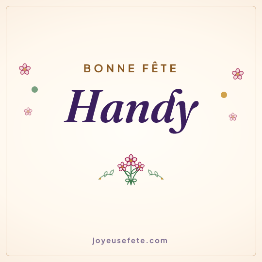 Image carrée « Bonne fête Handy » pour WhatsApp