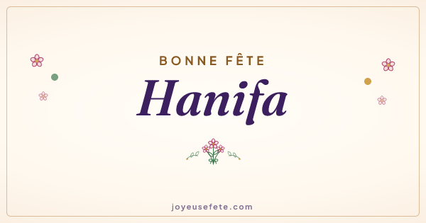 Image « Bonne fête Hanifa » au format large