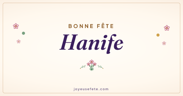 Image « Bonne fête Hanife » au format large
