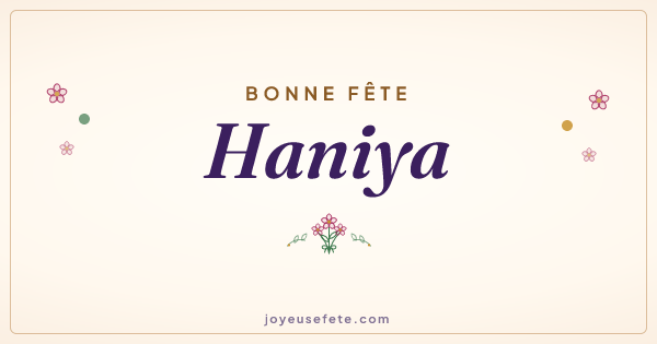 Image « Bonne fête Haniya » au format large