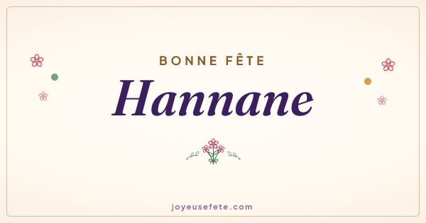 Image « Bonne fête Hannane » au format large