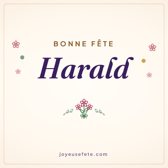 Image carrée « Bonne fête Harald » pour WhatsApp