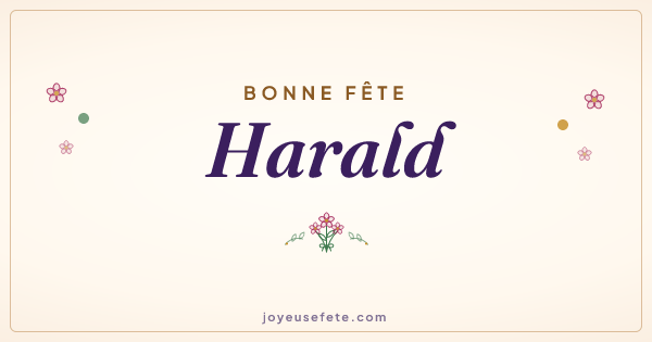Image « Bonne fête Harald » au format large