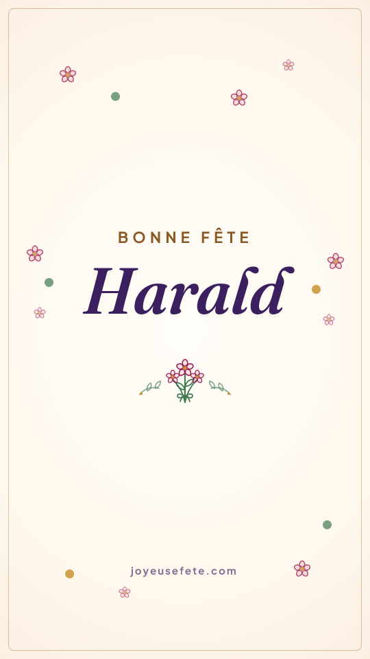 Image « Bonne fête Harald » au format story