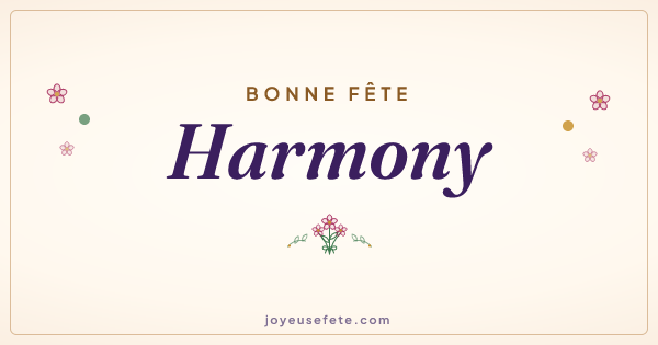 Image « Bonne fête Harmony » au format large