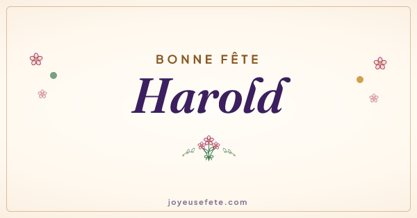 Image « Bonne fête Harold » au format large