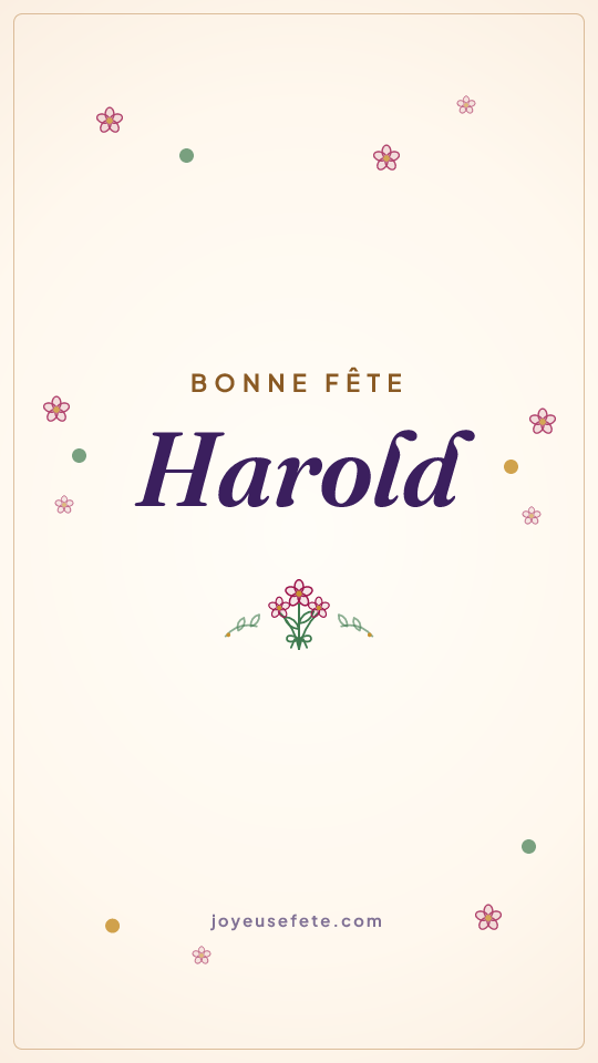 Image « Bonne fête Harold » au format story