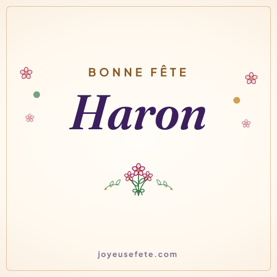 Image carrée « Bonne fête Haron » pour WhatsApp