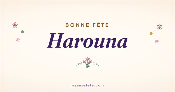 Image « Bonne fête Harouna » au format large