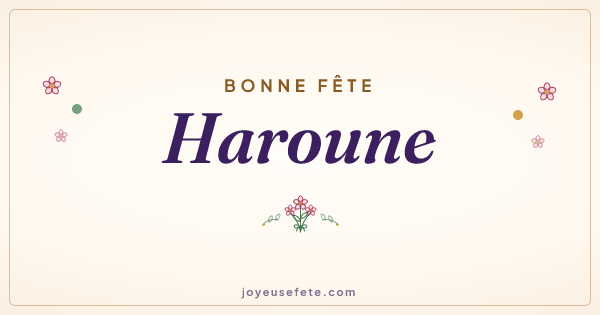 Image « Bonne fête Haroune » au format large