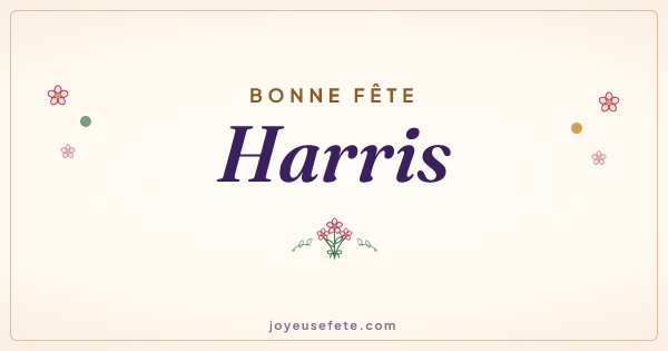 Image « Bonne fête Harris » au format large