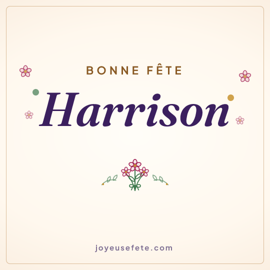 Image carrée « Bonne fête Harrison » pour WhatsApp