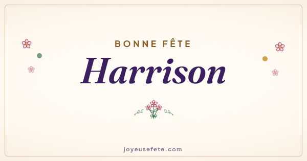 Image « Bonne fête Harrison » au format large