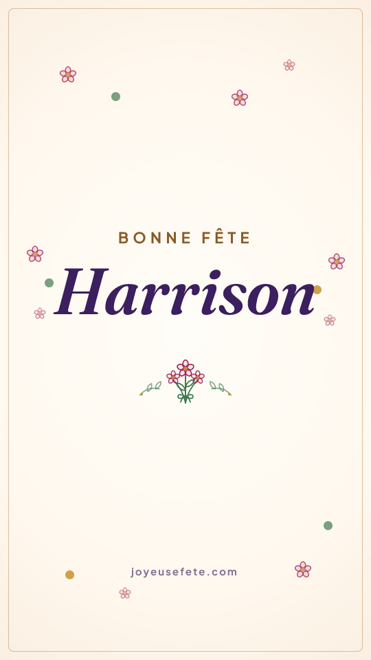 Image « Bonne fête Harrison » au format story