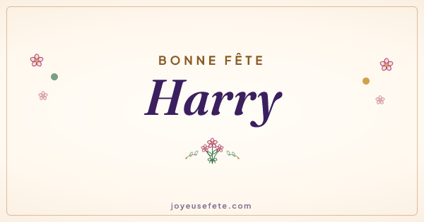 Image « Bonne fête Harry » au format large
